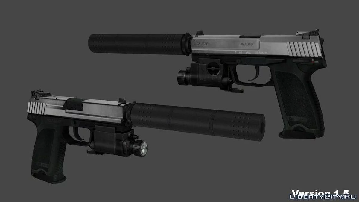 HK USP 45 avec lampe de poche fonctionnelle v1.5 / GTA 4