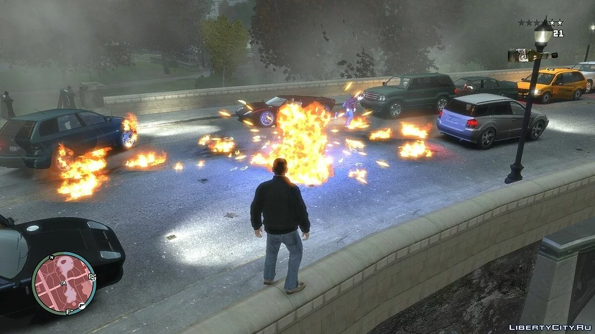 Lumière Bleue Pour Explosion de Molotov / GTA 4