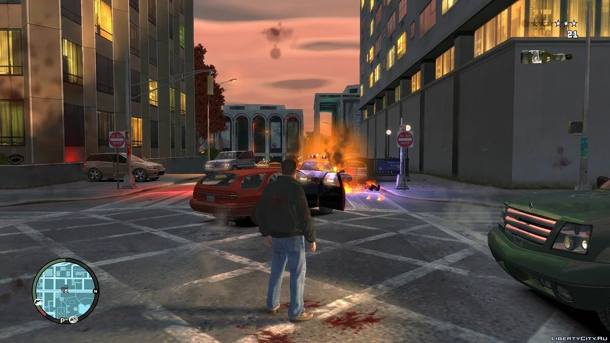 Lumière Bleue Pour Explosion de Molotov / GTA 4