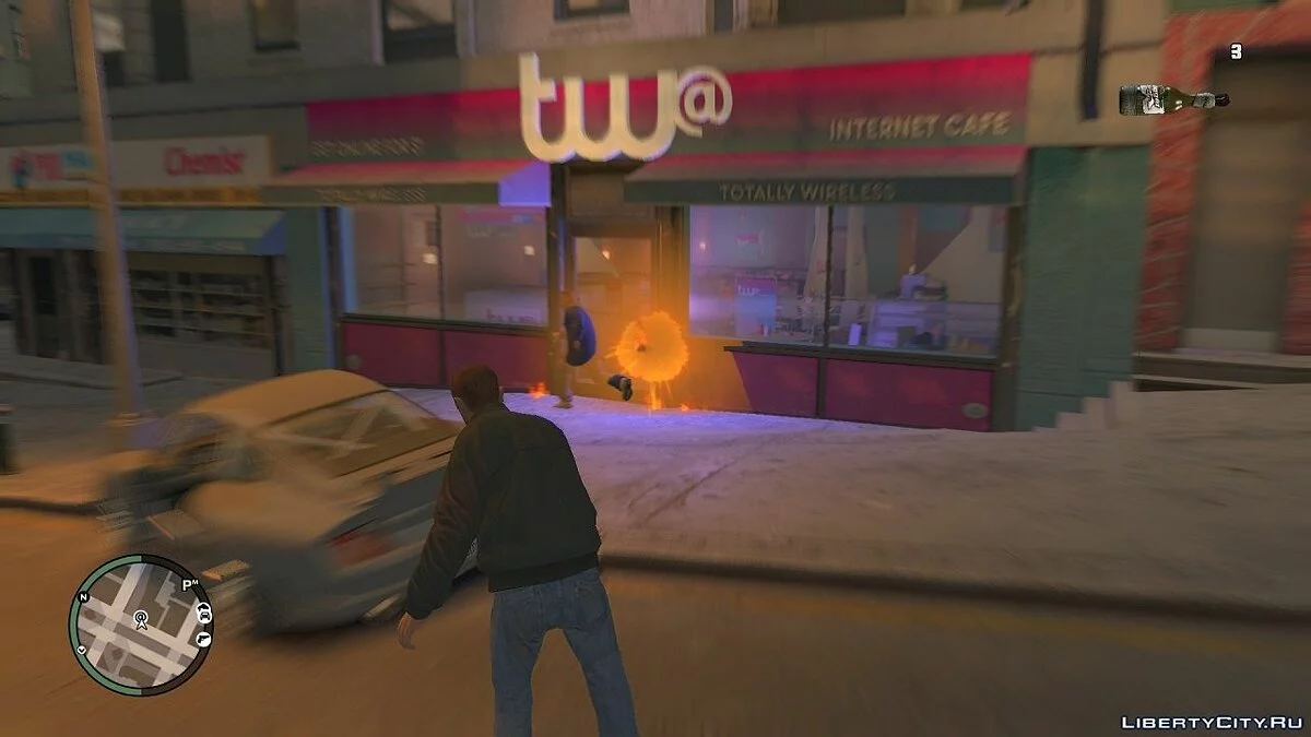 Lumière Bleue Pour Explosion de Molotov / GTA 4