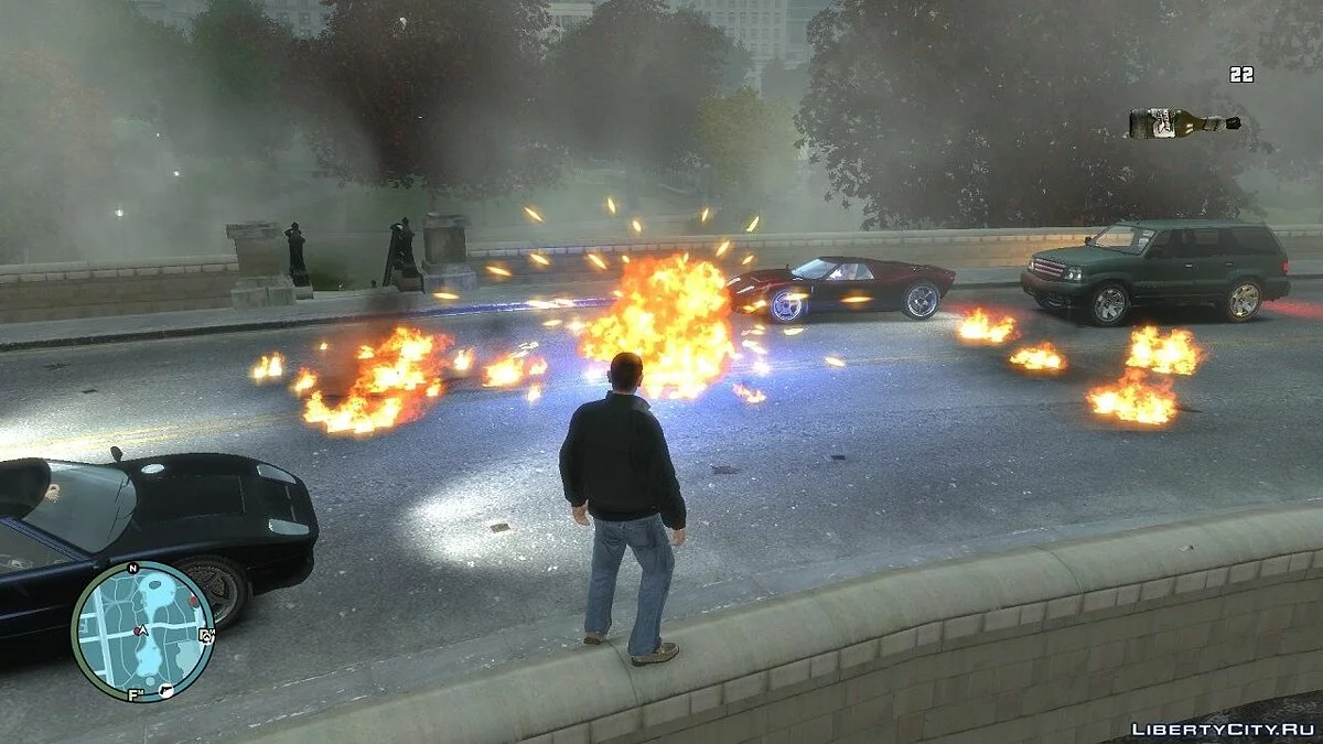 Lumière Bleue Pour Explosion de Molotov / GTA 4