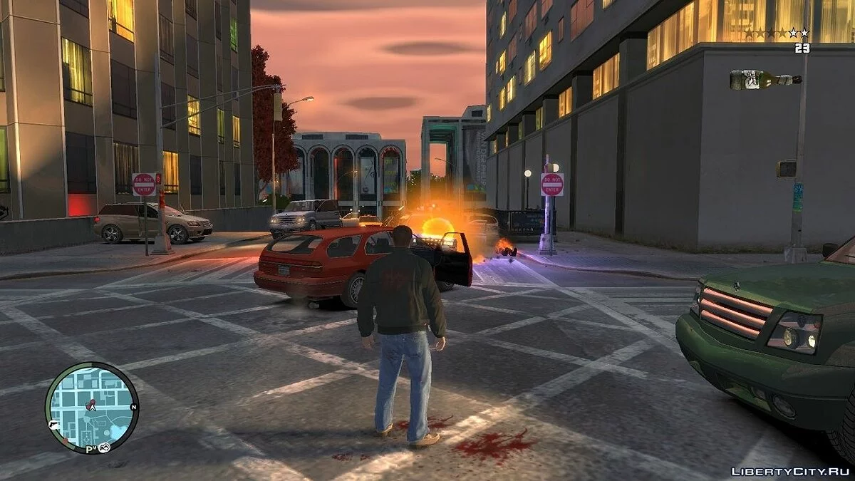 Lumière Bleue Pour Explosion de Molotov / GTA 4