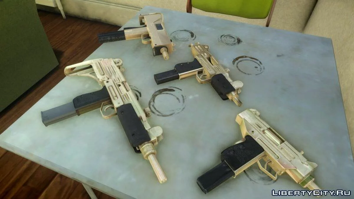 Golden SMG Pack from TBoGT / GTA 4