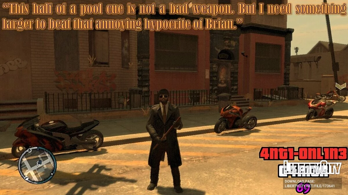 Restored Unused Full Pool Cue Melee Weapon / GTA 4