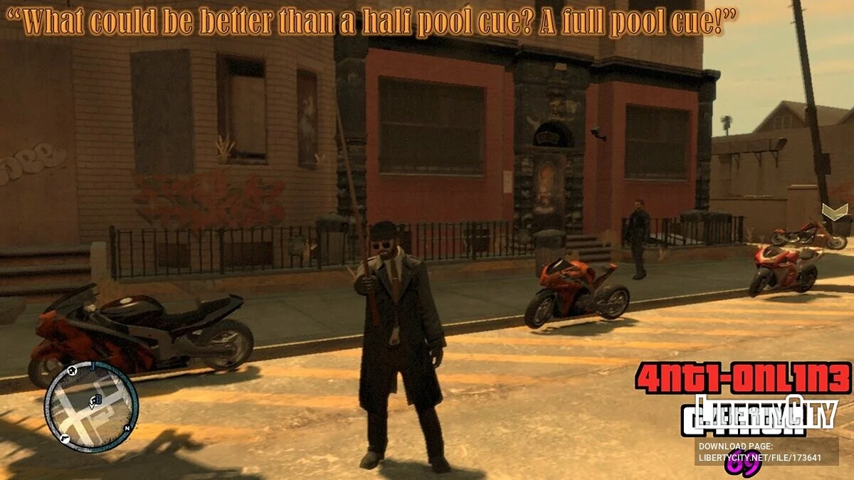 Restored Unused Full Pool Cue Melee Weapon / GTA 4