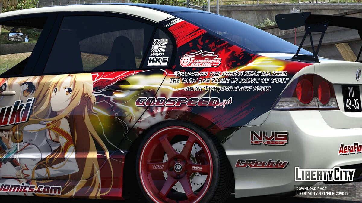 Acura CSX Type-S Sword Art Online / GTA 5