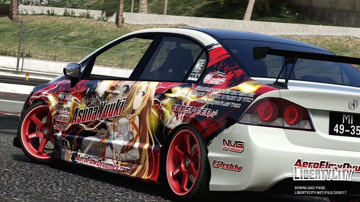 Acura CSX Type-S Sword Art Online / GTA 5