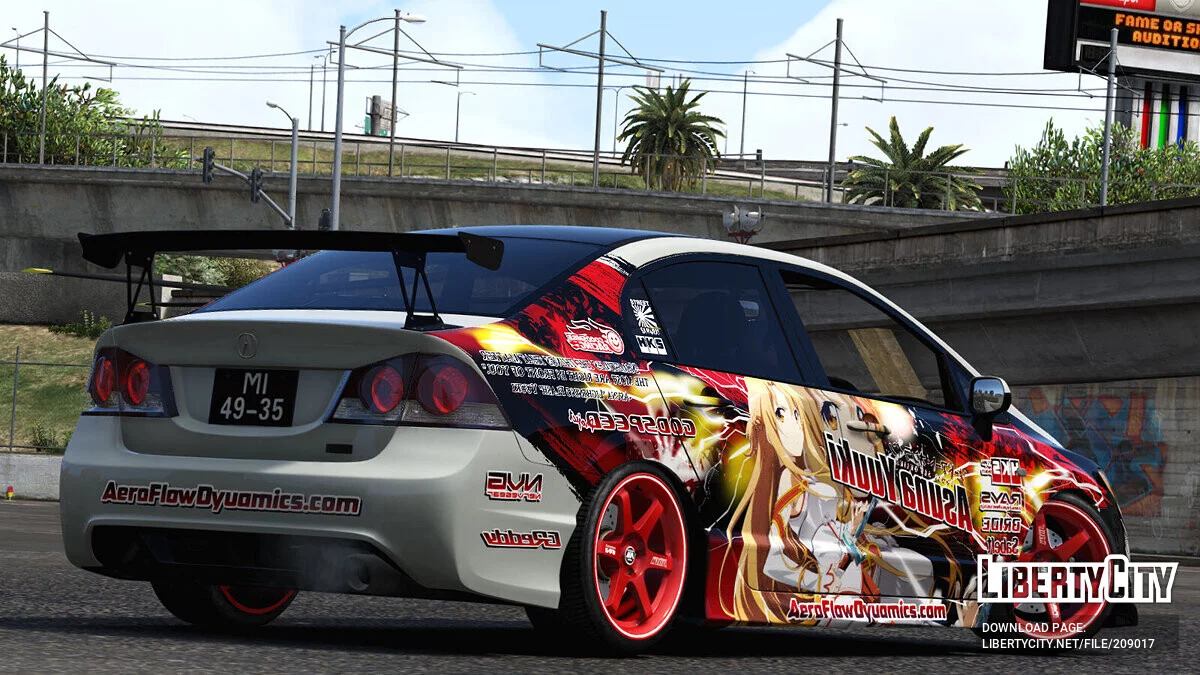 Acura CSX Type-S Sword Art Online / GTA 5
