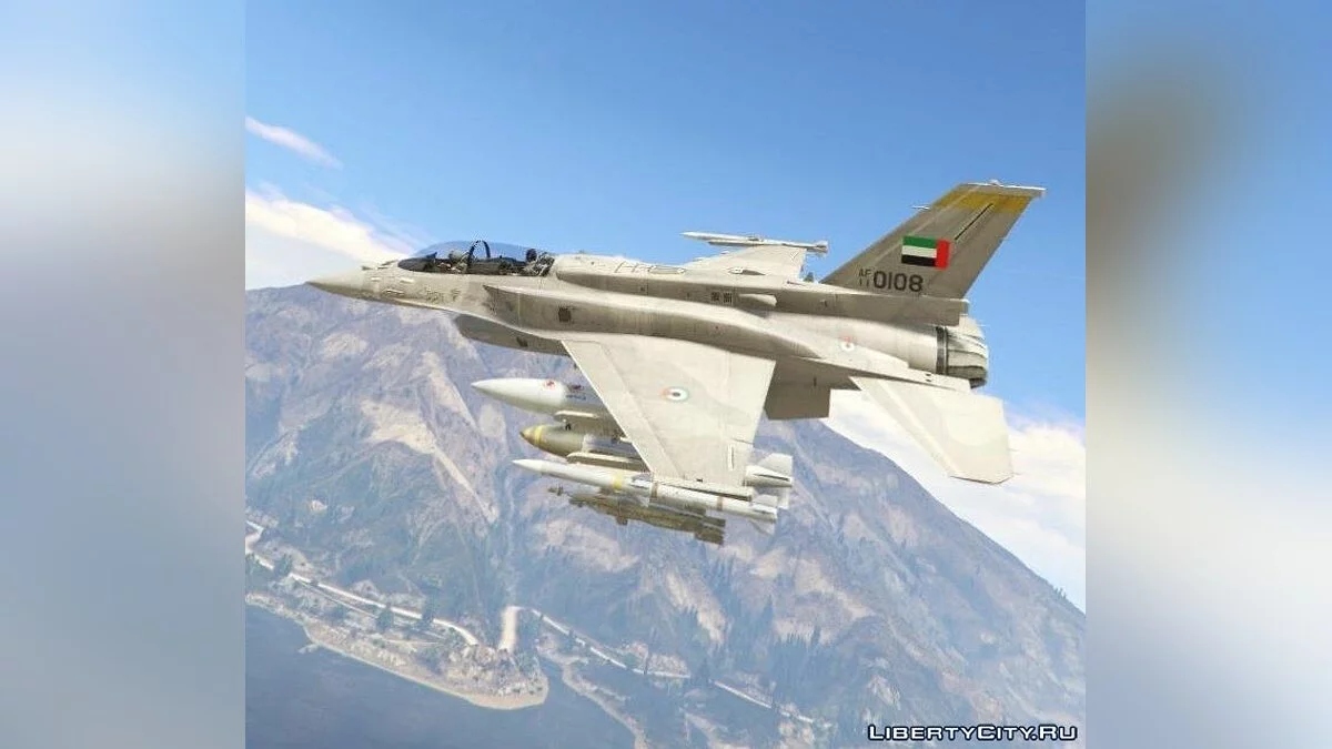 Desert Falcon F-16 F BLK 60/61 ОАЕ [Add-On] 1.2 / GTA 5