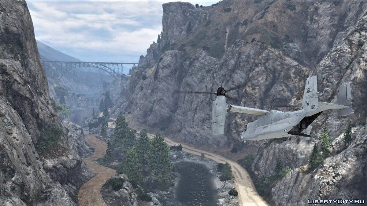USMC MV-22B (8 забарвлень з підсвіченими роторами) 1.0 / GTA 5