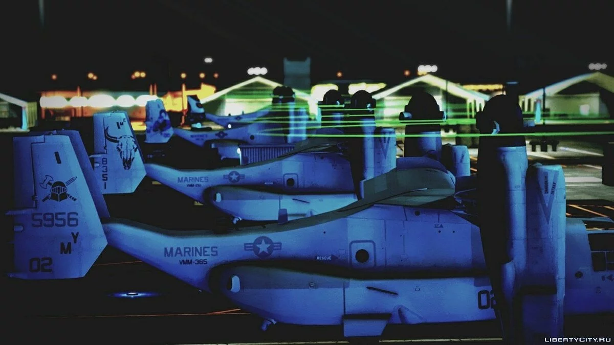 USMC MV-22B Osprey [REPLACE] (8 liveries / Hélices Iluminadas) 1.0 / GTA 5
