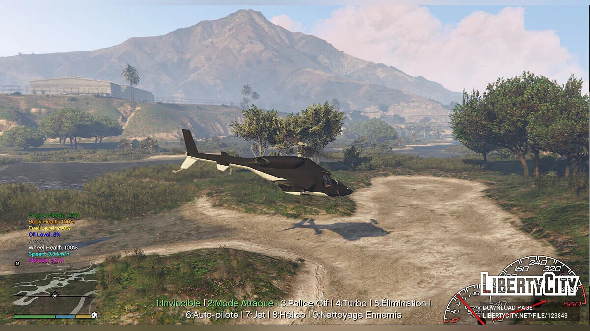 Hélicoptère du film Airwolf v3 / GTA 5