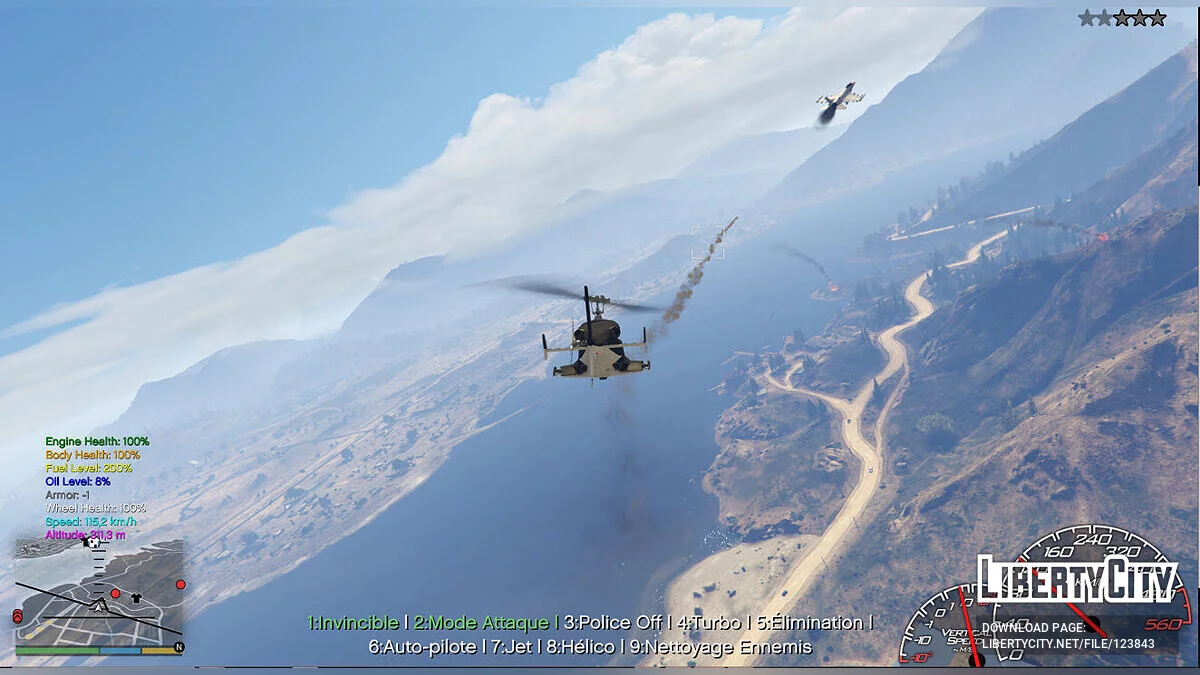 Hélicoptère du film Airwolf v3 / GTA 5