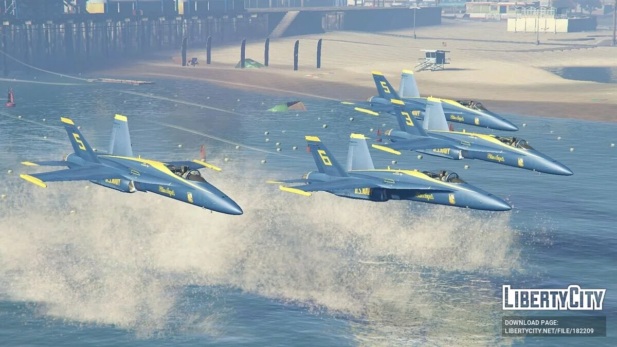 F/A-18C Hornet Blue Angels Equipe de Exibição da Marinha dos EUA 2.0 / GTA 5
