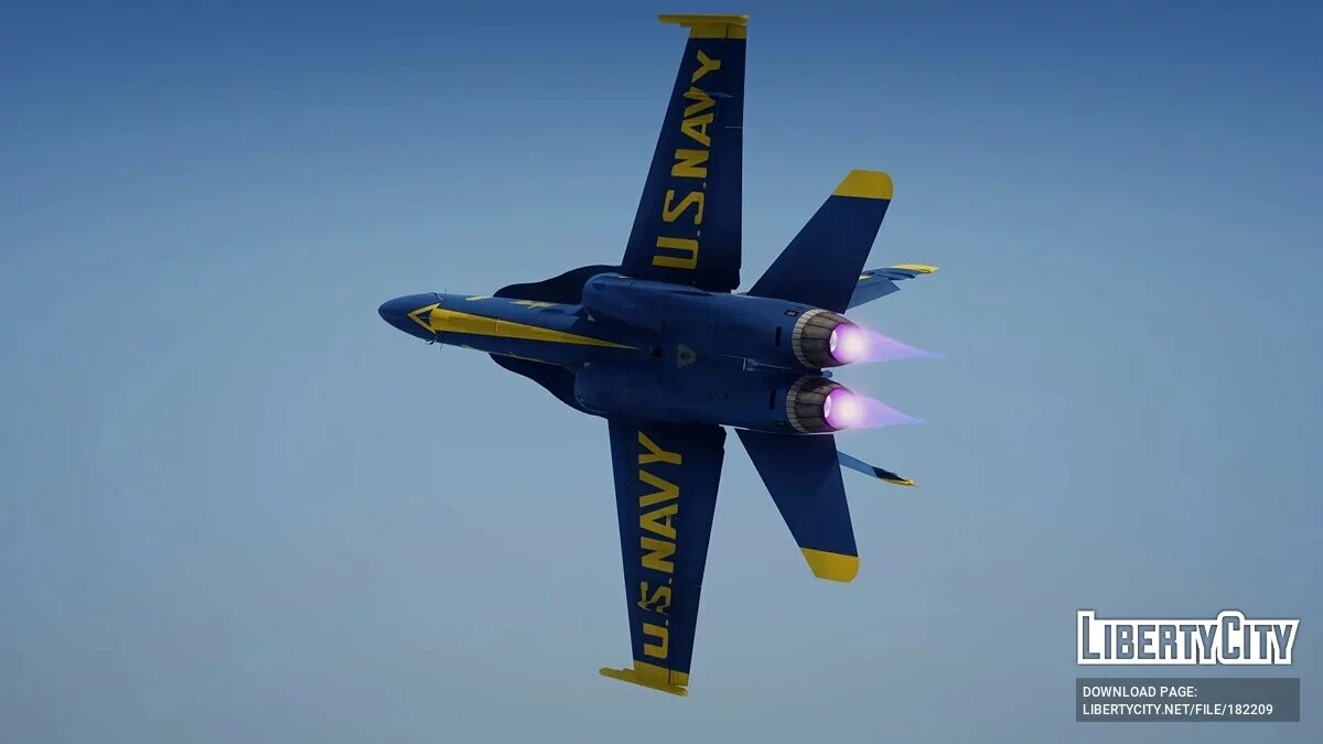 F/A-18C Hornet Blue Angels Equipe de Exibição da Marinha dos EUA 2.0 / GTA 5