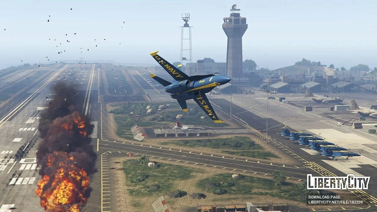 F/A-18C Hornet Blue Angels Equipe de Exibição da Marinha dos EUA 2.0 / GTA 5