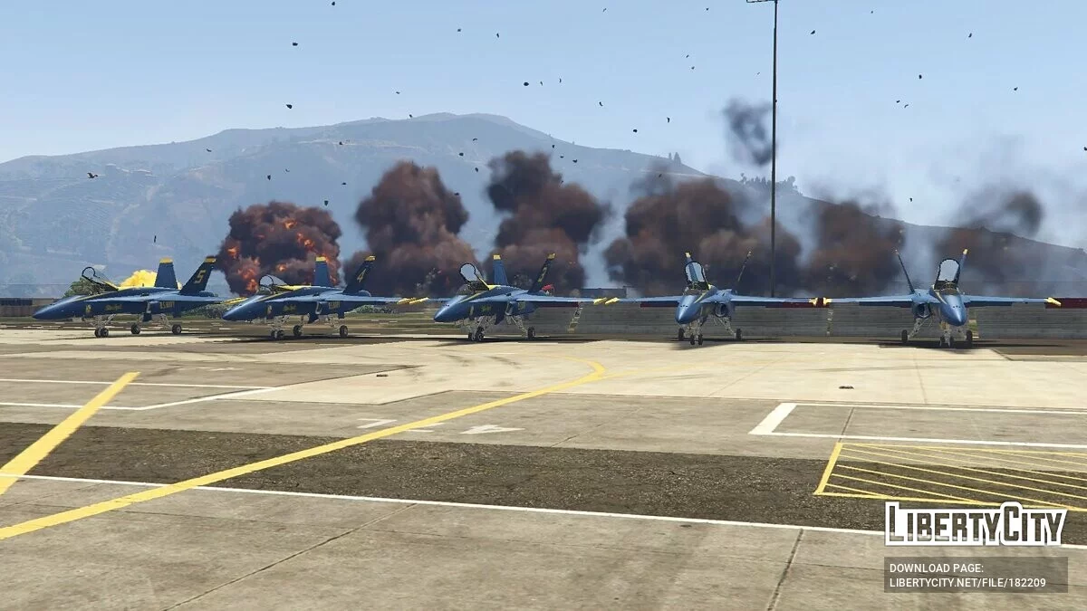F/A-18C Hornet Blue Angels Equipe de Exibição da Marinha dos EUA 2.0 / GTA 5