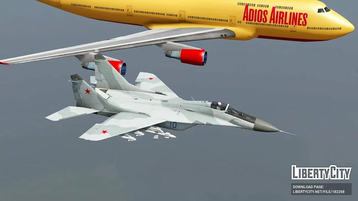 Mig-29A Fulcrum [Add-On | VehFuncs V] 1.5 / GTA 5