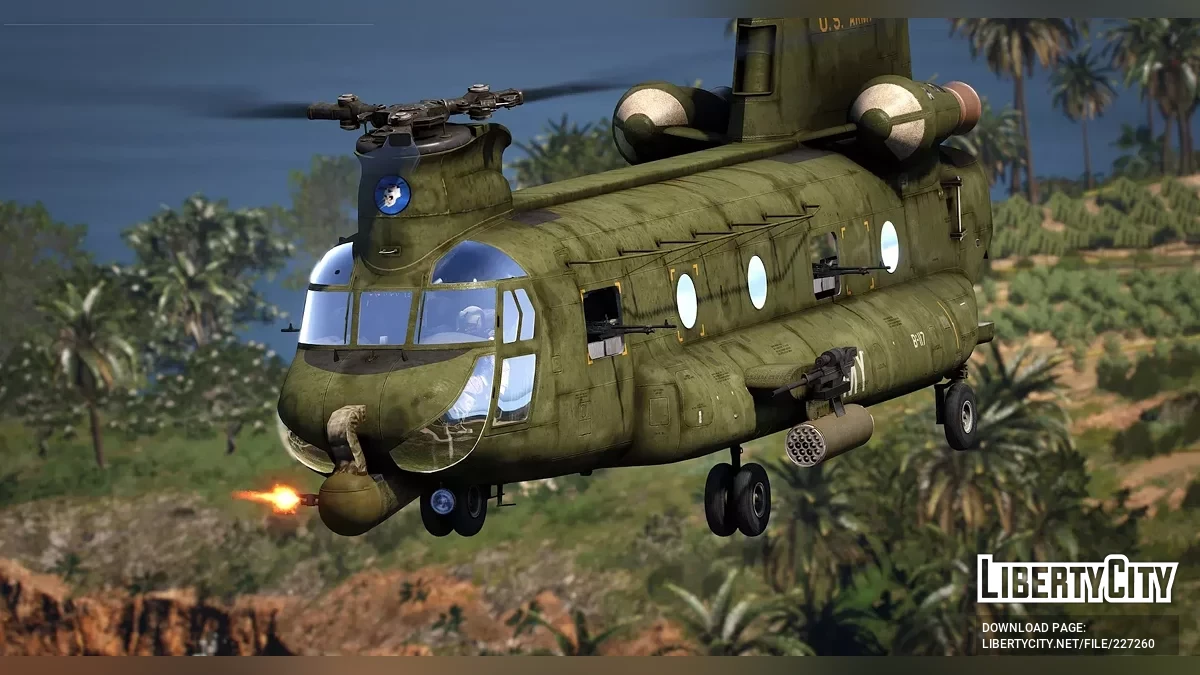 ACH-47A Chinook Gunship [Add-On] 1.0 / GTA 5