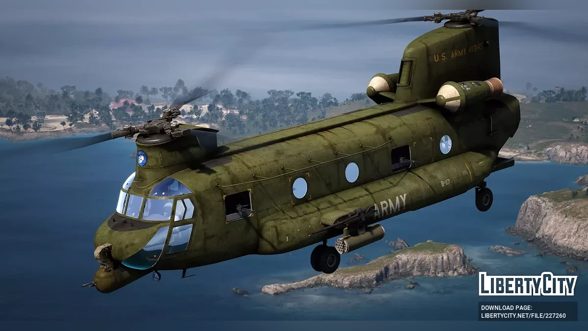 ACH-47A Chinook Gunship [Add-On] 1.0 / GTA 5