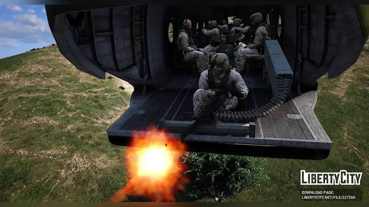 ACH-47A Chinook Gunship [Add-On] 1.0 / GTA 5