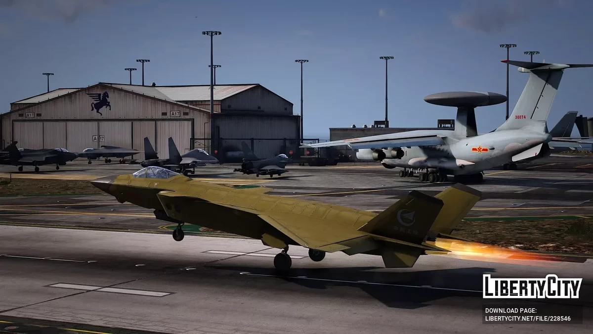 J-20 Naga Perkasa China [Add-On | VehFuncs V] / GTA 5