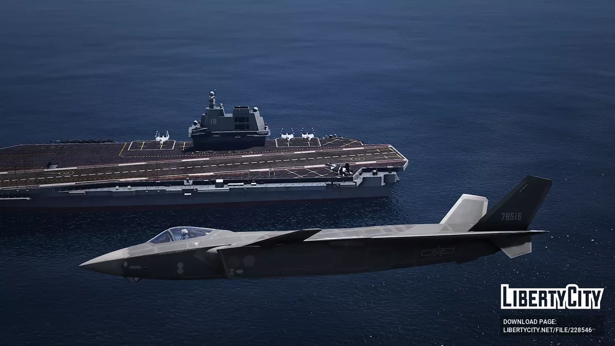 J-20 Naga Perkasa China [Add-On | VehFuncs V] / GTA 5