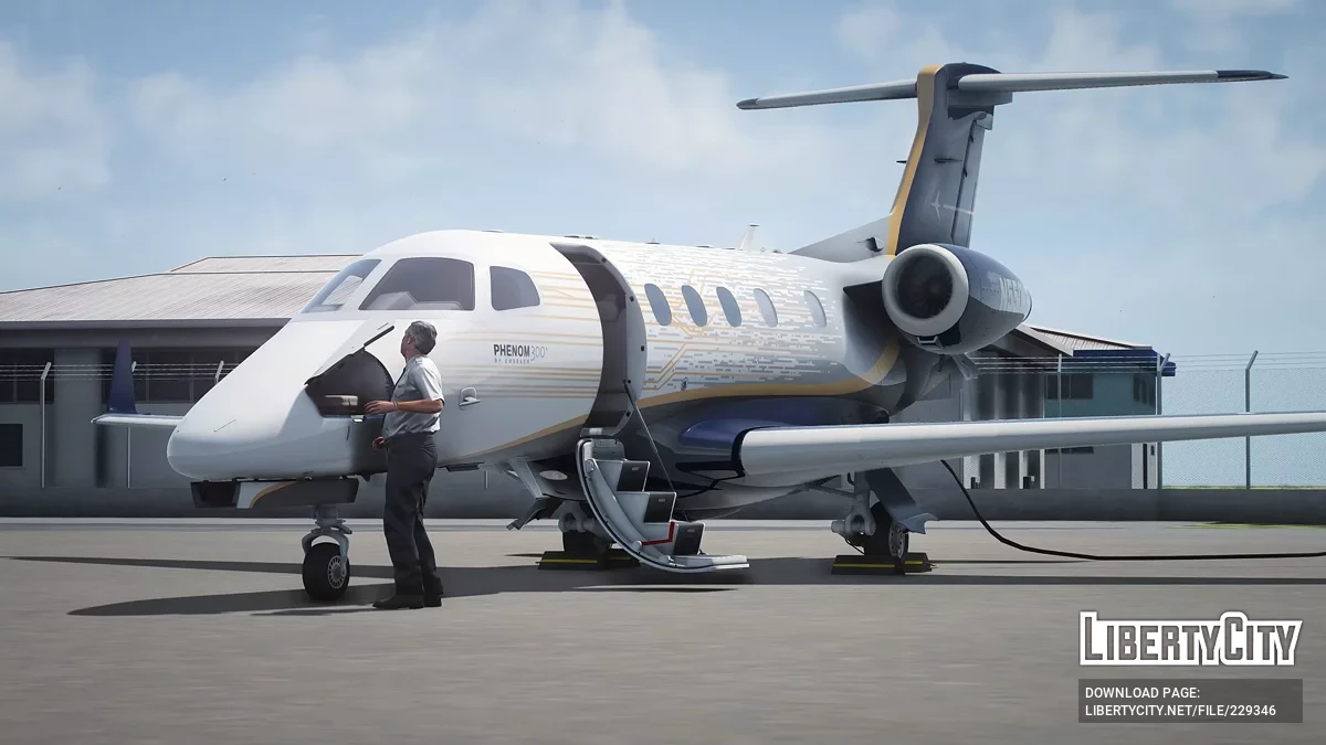 Embraer Phenom 300 [Додаток | Налаштування | LODs] / GTA 5