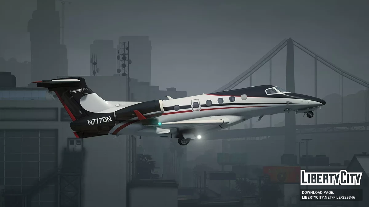 Embraer Phenom 300 [Додаток | Налаштування | LODs] / GTA 5