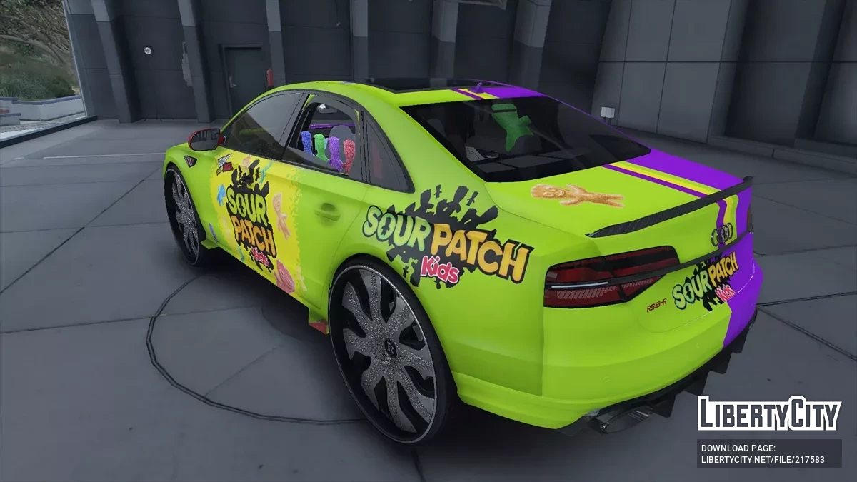 Audi S8 con llantas Rucci Forjadas Personalizadas Sour Patch Kids / GTA 5