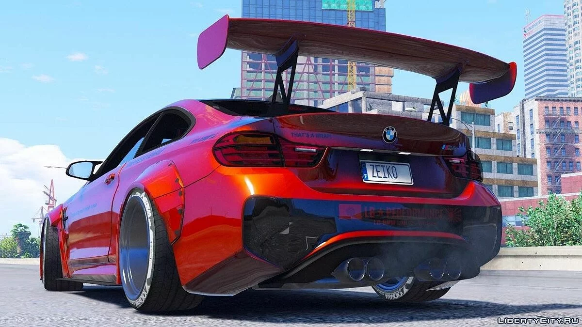 宝马 M4 F82 [HQ | LibertyWalk | 动画引擎 | 可涂装 | 选项震动] 1.4 / GTA 5