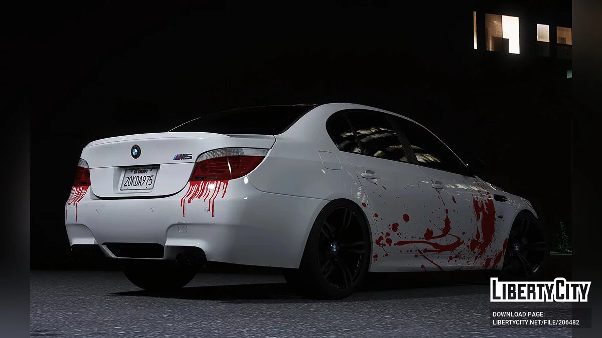 2009 BMW M5 (E60) Blood Vinyl v1.0 / GTA 5