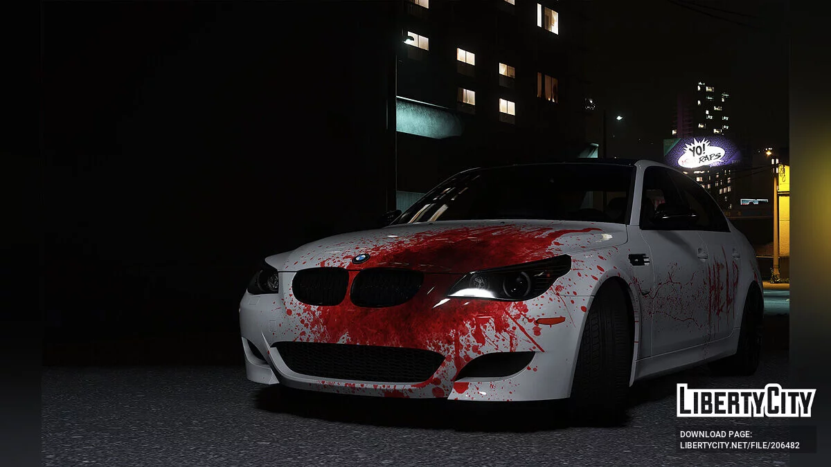 2009 BMW M5 (E60) Blood Vinyl v1.0 / GTA 5