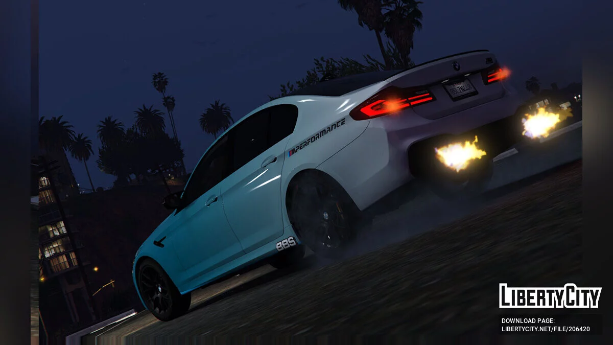 BMW M5 F90 Competição Azul Desvanecido 2019 / GTA 5