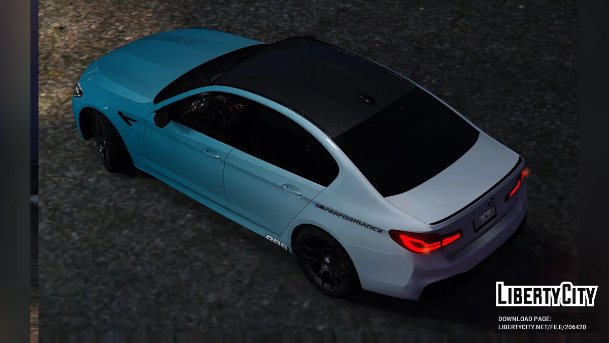 BMW M5 F90 Competição Azul Desvanecido 2019 / GTA 5