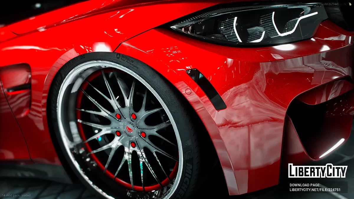 在Vossen VWS-2上更换了M8发动机的M4 F82 (617HP) / GTA 5