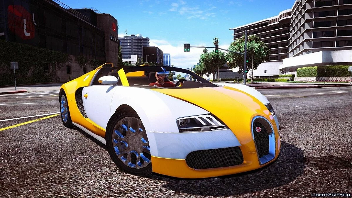 Bugatti Veyron з автоматичним спойлером v4.0 Фінал / GTA 5