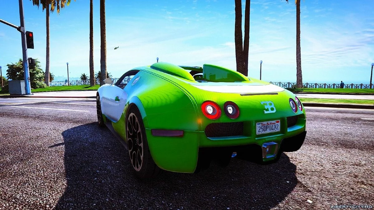 Bugatti Veyron з автоматичним спойлером v4.0 Фінал / GTA 5