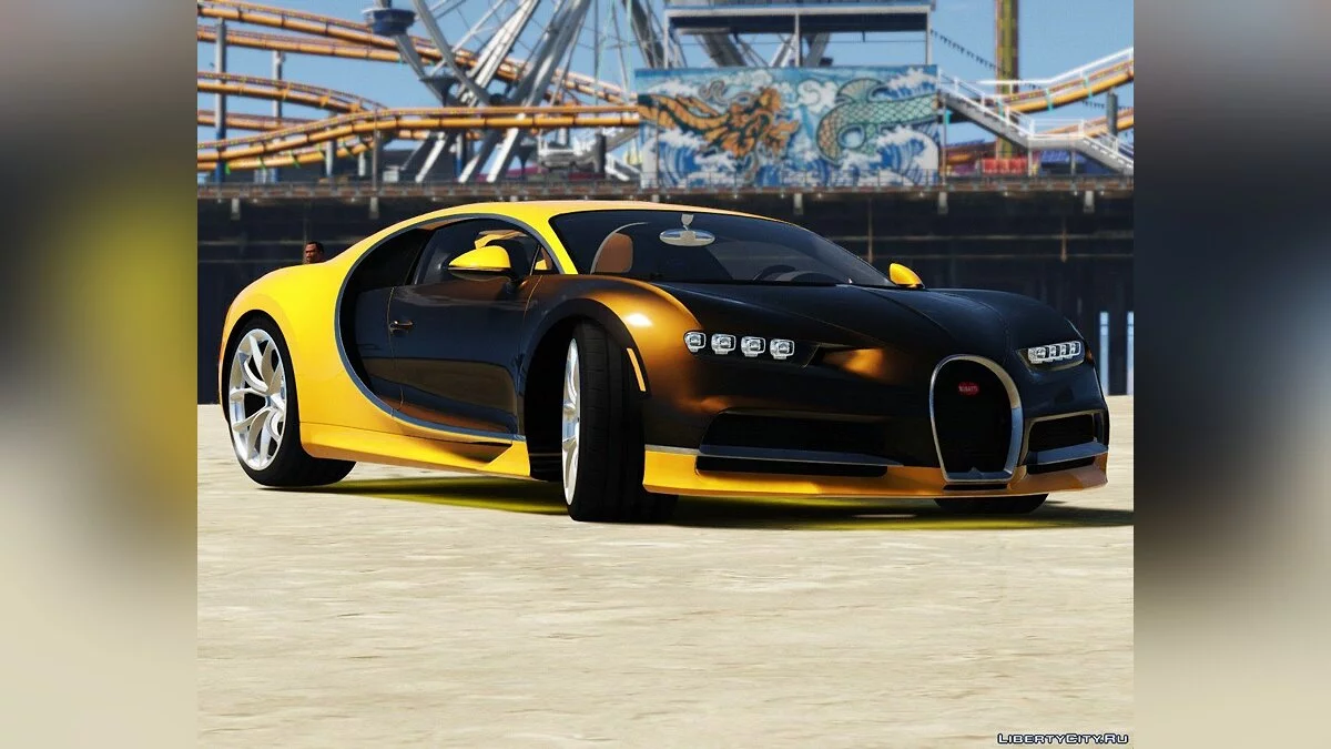 2017 Bugatti Chiron (Retextura) [Add-On / Replace | Alerón automático | HQ] 4.0 / GTA 5