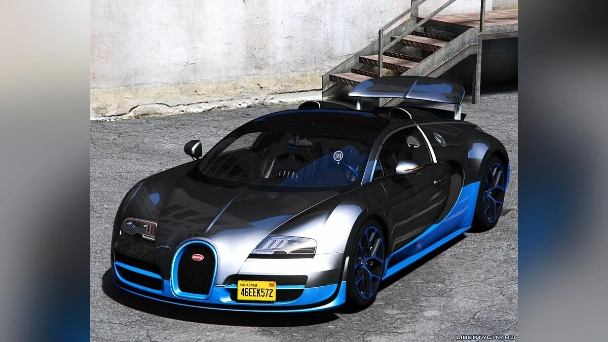 Bugatti Veyron Vitesse [Add-On | LODs | Auto-spoiler | Tuning | Extras | Template] 2.0 / GTA 5