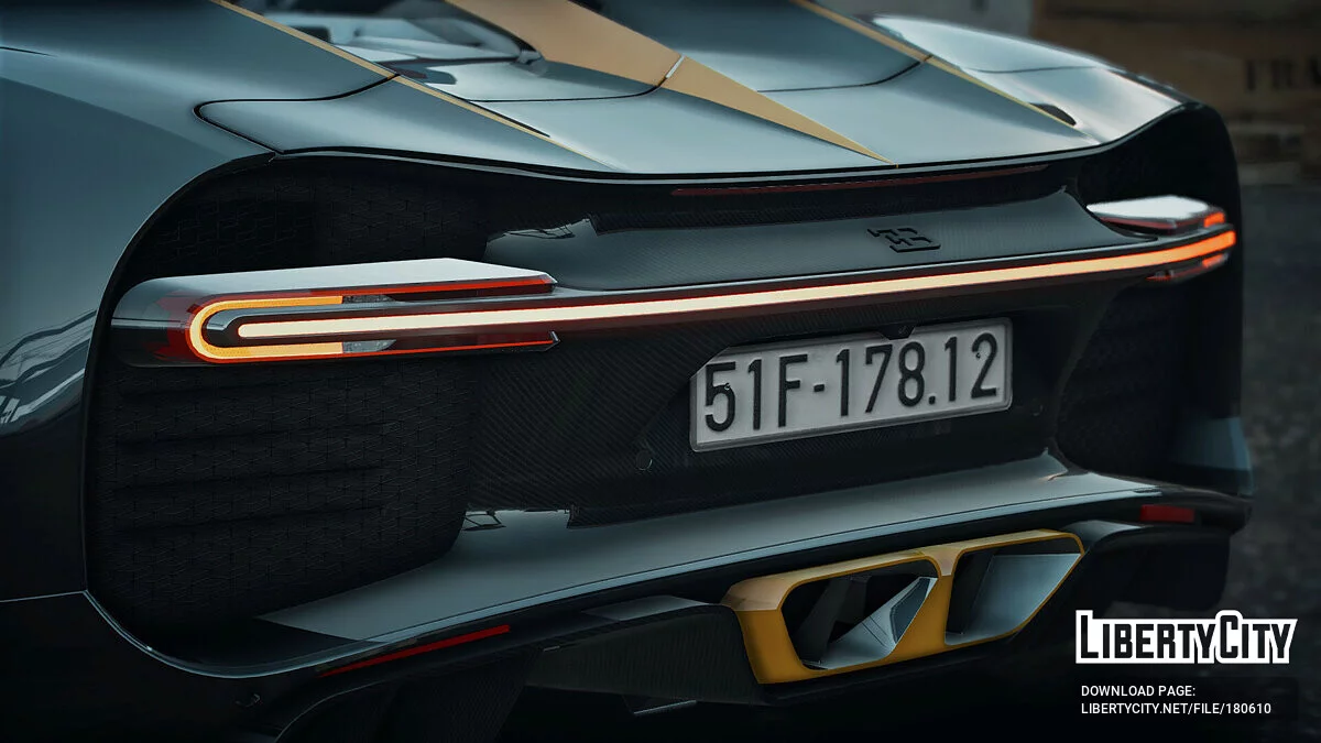 Bugatti Chiron Gold Strip v1.0 / GTA 5