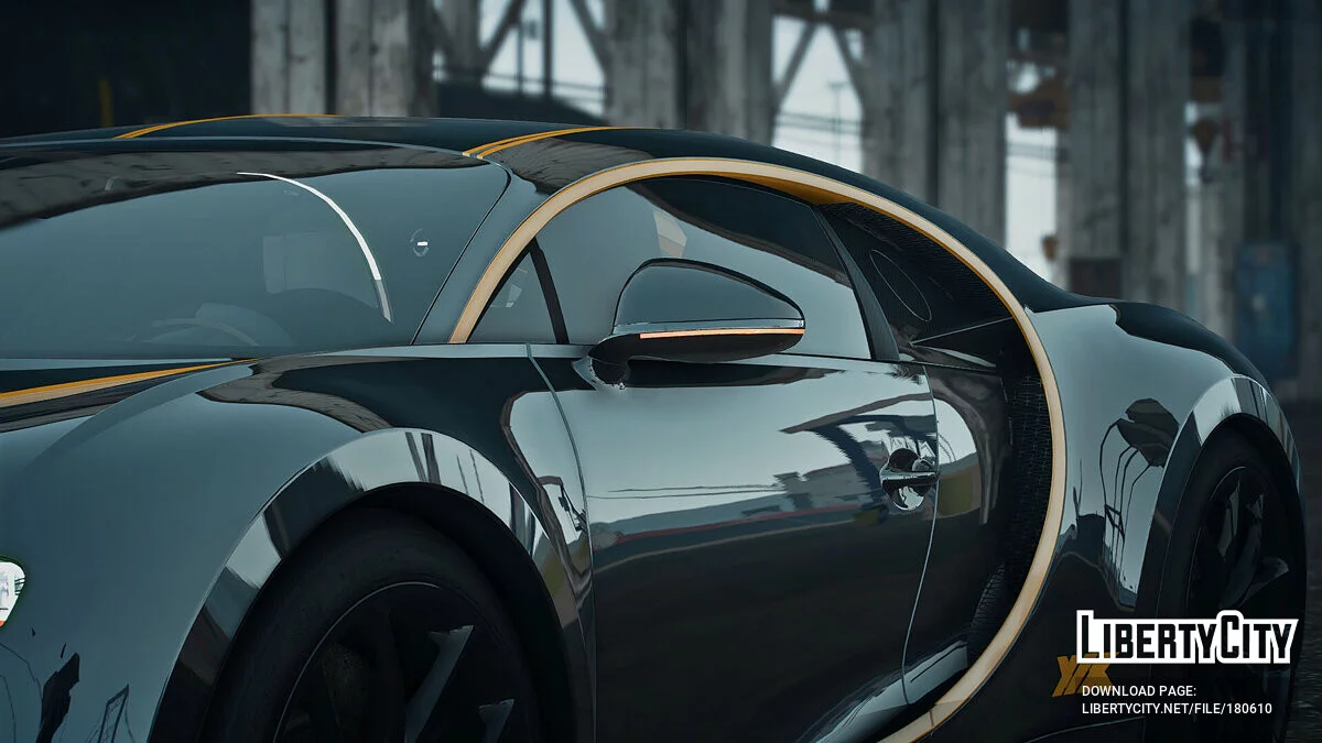 Bugatti Chiron Gold Strip v1.0 / GTA 5
