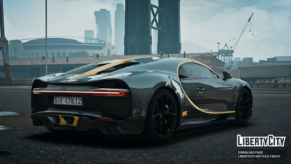 Bugatti Chiron Gold Strip v1.0 / GTA 5
