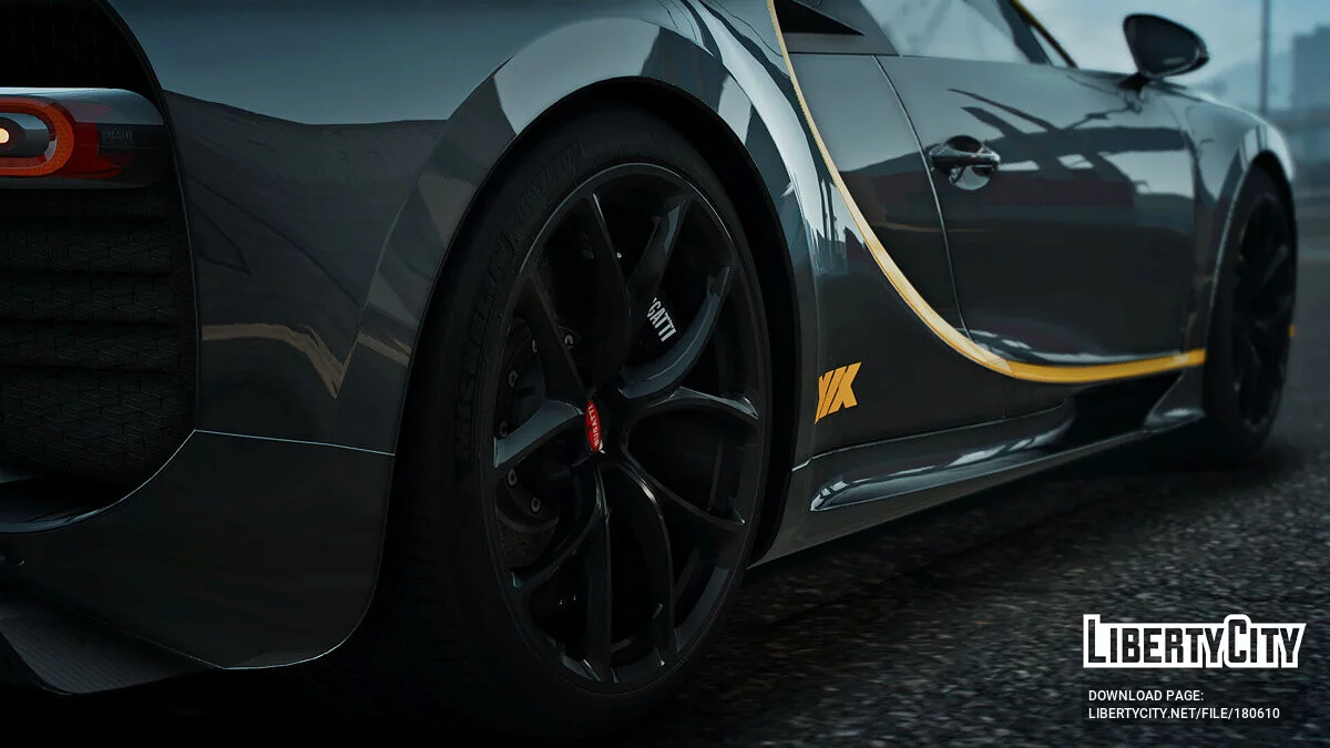 Bugatti Chiron Gold Strip v1.0 / GTA 5