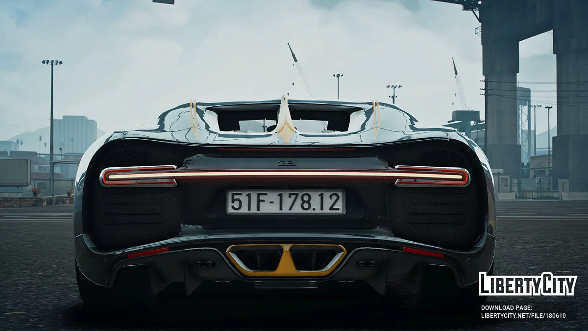 Bugatti Chiron Gold Strip v1.0 / GTA 5