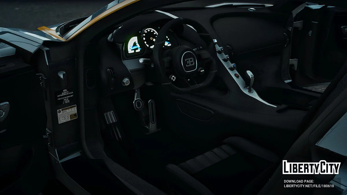 Bugatti Chiron Gold Strip v1.0 / GTA 5