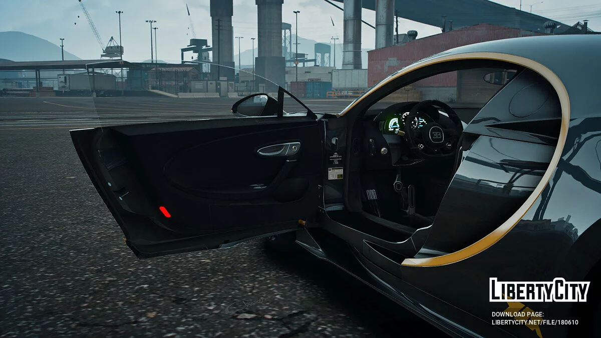 Bugatti Chiron Gold Strip v1.0 / GTA 5