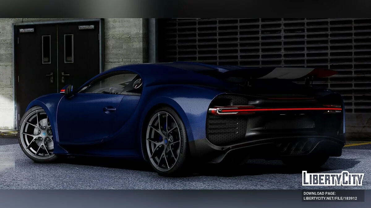 Bugatti Chiron 110 Aniversary Carbon Blue Edition / GTA 5