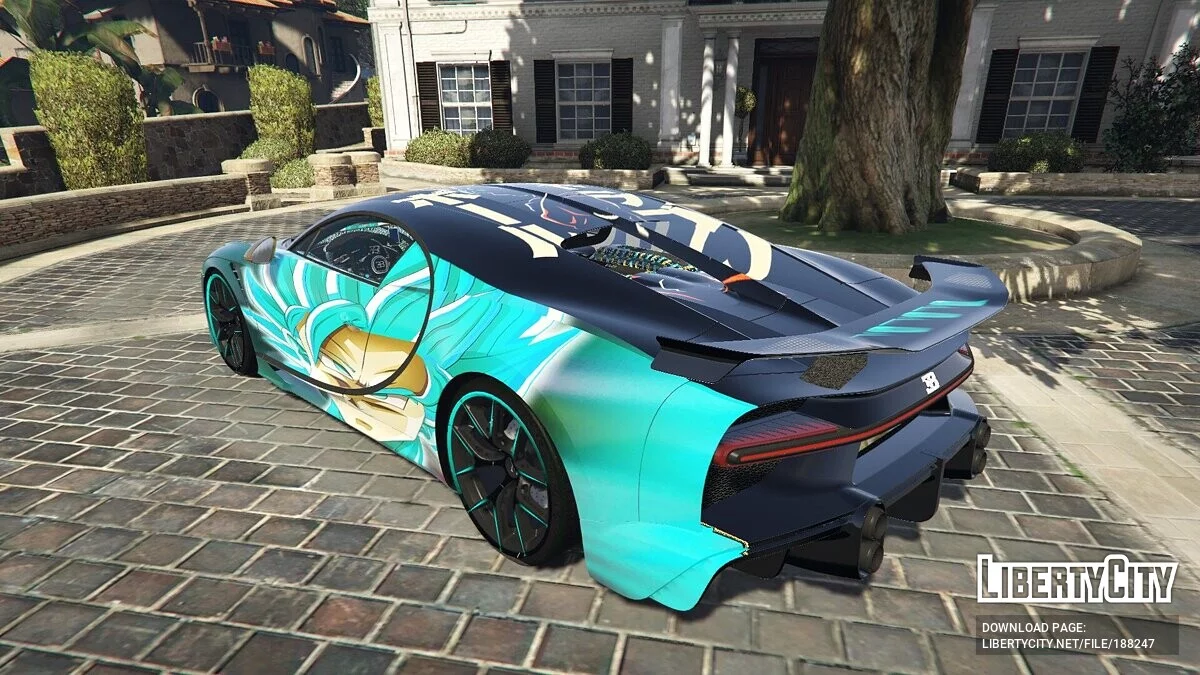 Luces de carrera Bugatti Chiron Goku / GTA 5