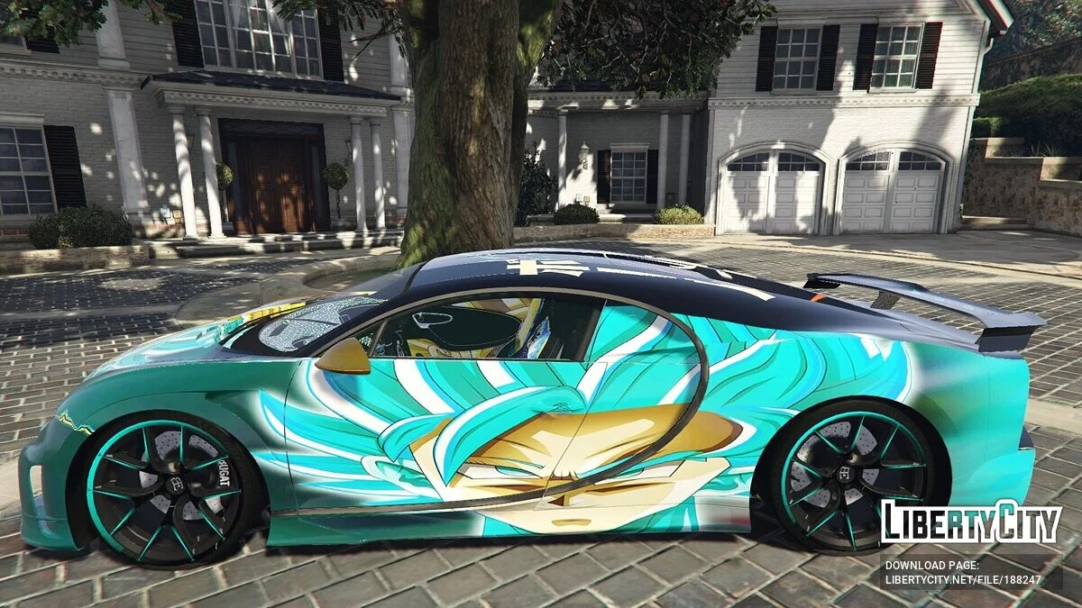 Luces de carrera Bugatti Chiron Goku / GTA 5